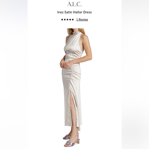 ALC INEZ SATIN HALTER DRESS - Picture 2 of 2